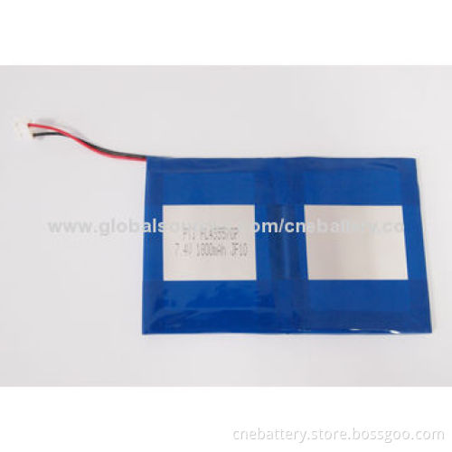 7.4V/2,500mAh Rechargeable Lithium Polymer Battery with Long Lifespan for Solar Lamps, Tablets